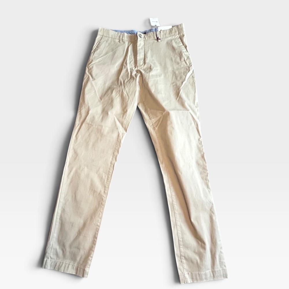 Sperry Mens Slim Fit Flex Twill Chino Pants Tan Khaki 34x31 FS34834
